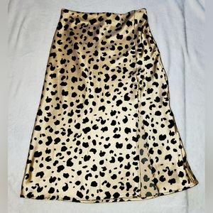 Nordstrom Leopard Print Midi Skirt